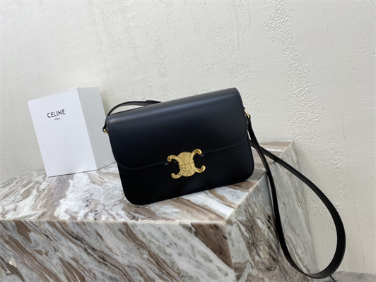 Ce**e classique triomphe bag in shiny calfskin black color