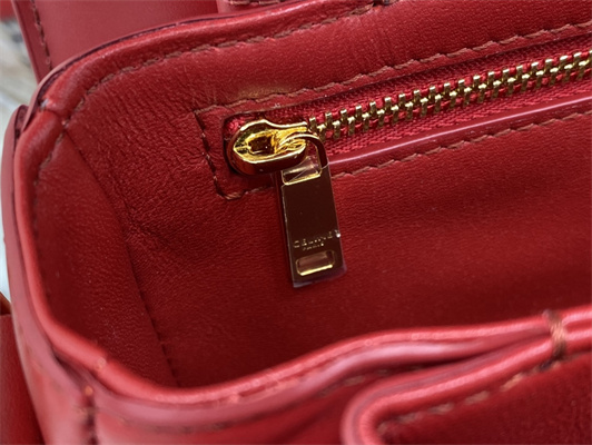 Ce**e classique triomphe bag in shiny calfskin red color