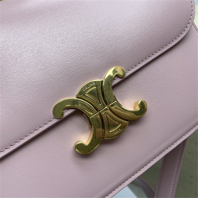 Ce**e classique triomphe bag in shiny calfskin pink color