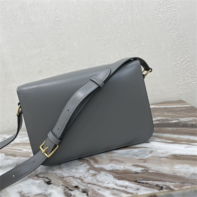 Ce**e classique triomphe bag in shiny calfskin grey color