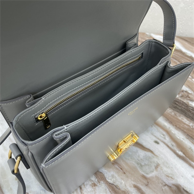 Ce**e classique triomphe bag in shiny calfskin grey color