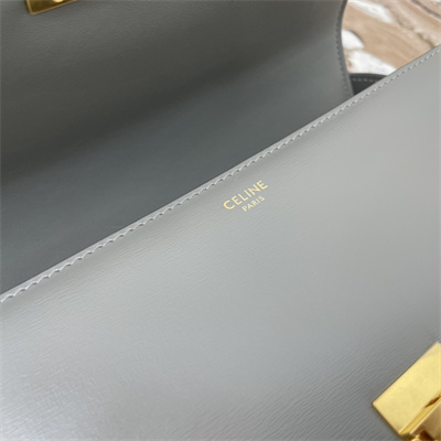 Ce**e classique triomphe bag in shiny calfskin grey color
