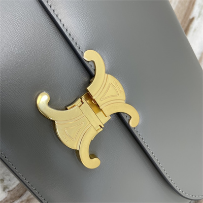 Ce**e classique triomphe bag in shiny calfskin grey color