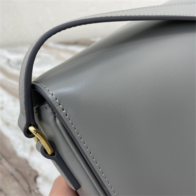 Ce**e classique triomphe bag in shiny calfskin grey color