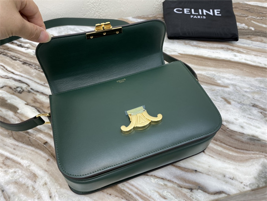 Ce**e classique triomphe bag in shiny calfskin amazone color