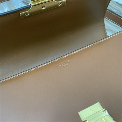 Ce**e classique triomphe bag in shiny calfskin brown color