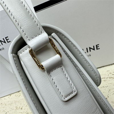 Ce**e teen triomphe bag in shiny calfskin white color