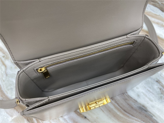 Ce**e teen triomphe bag in shiny calfskin grey color