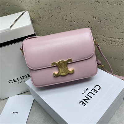 Ce**e teen triomphe bag in shiny calfskin pink color