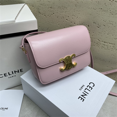 Ce**e teen triomphe bag in shiny calfskin pink color