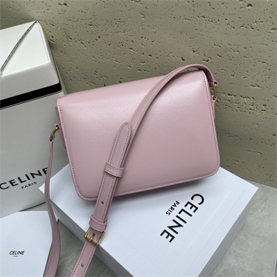Ce**e teen triomphe bag in shiny calfskin pink color