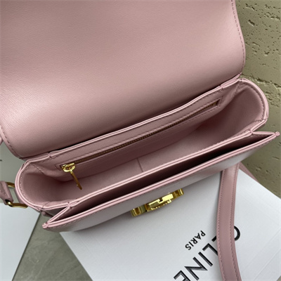 Ce**e teen triomphe bag in shiny calfskin pink color