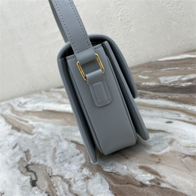 Ce**e teen triomphe bag in shiny calfskin blue color