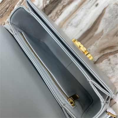 Ce**e teen triomphe bag in shiny calfskin blue color