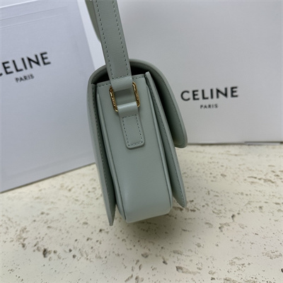 Ce**e teen triomphe bag in shiny calfskin pale green color