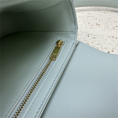 Ce**e teen triomphe bag in shiny calfskin pale green color
