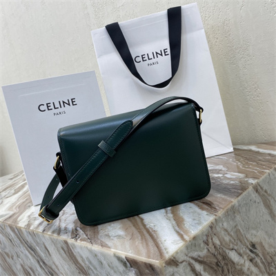 Ce**e teen triomphe bag in shiny calfskin amazone color
