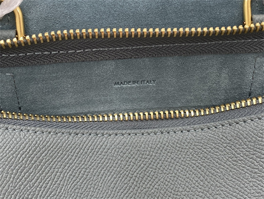 Ce**e nano belt bag in dusty  blue grained calfskin