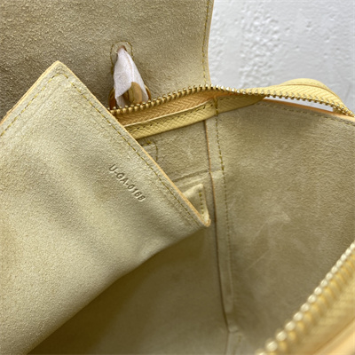 Ce**e micro belt bag in yellow grained calfskin