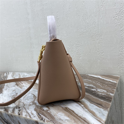 Ce**e micro belt bag in light brown grained calfskin