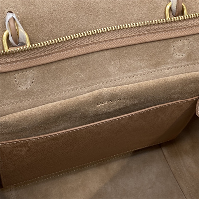 Ce**e micro belt bag in light brown grained calfskin