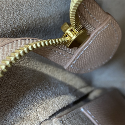 Ce**e micro belt bag in light brown grained calfskin