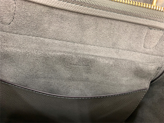 Ce**e micro belt bag in grey grained calfskin