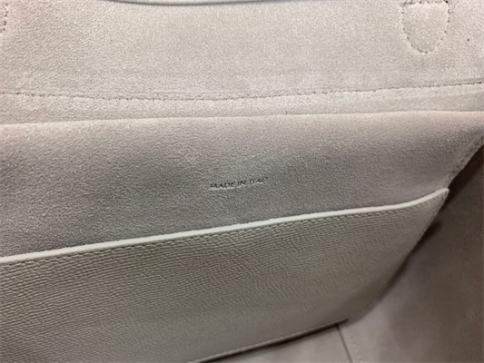 Ce**e micro belt bag in white grained calfskin