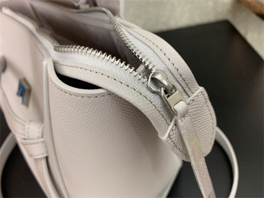 Ce**e micro belt bag in white grained calfskin