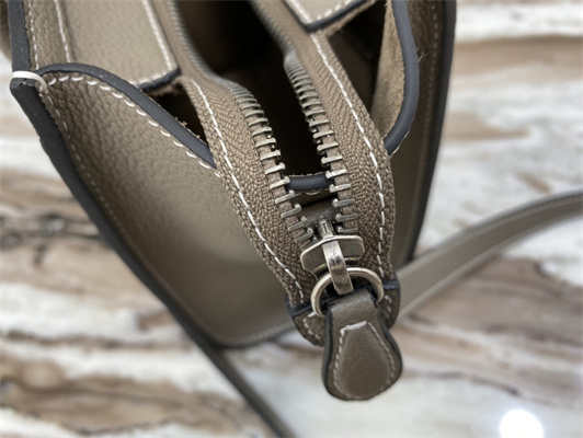 Ce**e nano luggage bag in souris drummed calfskin silver tone metal