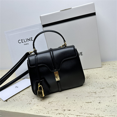 Ce**e mini 16 bag in satined calfskin black