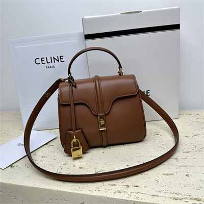 Ce**e mini 16 bag in satined calfskin tan