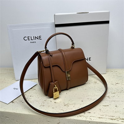 Ce**e mini 16 bag in satined calfskin tan