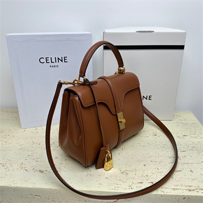 Ce**e small 16 bag in satined calfskin tan