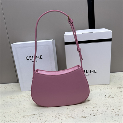 Ce**e medium tilly bag in shiny calfskin pink