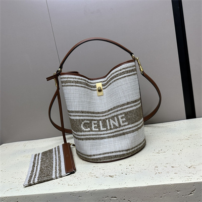 Ce**e bucket 16 bag in textile with Ce**e jacquard multicolor