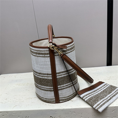 Ce**e bucket 16 bag in textile with Ce**e jacquard multicolor