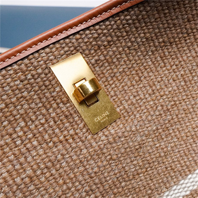 Ce**e bucket 16 bag in textile with Ce**e jacquard brown multicolor