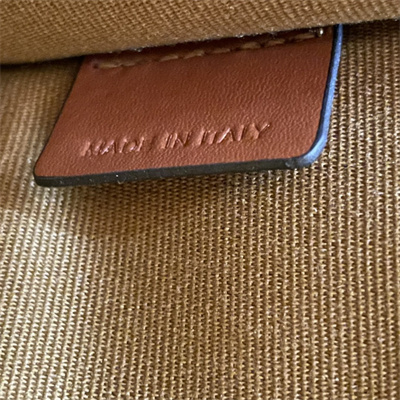 Ce**e mini vertical cabas in triomphe canvas and calfskin tan with Ce**e  print