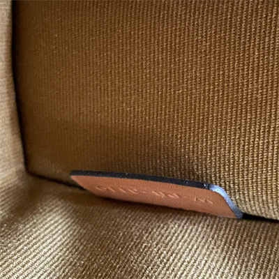 Ce**e mini vertical cabas in triomphe canvas and calfskin tan with Ce**e  print