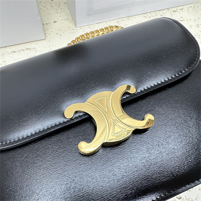 Ce**e medium college bag in shiny calfskin black