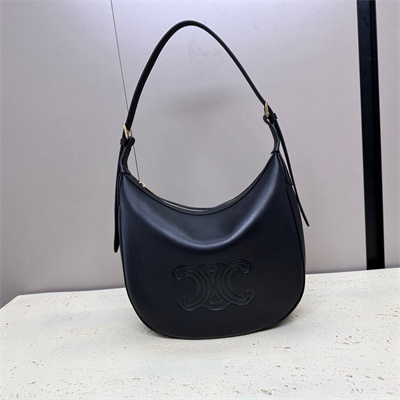 ce**e medium heloise  bag cuir triomphe in S*pple calfskin black