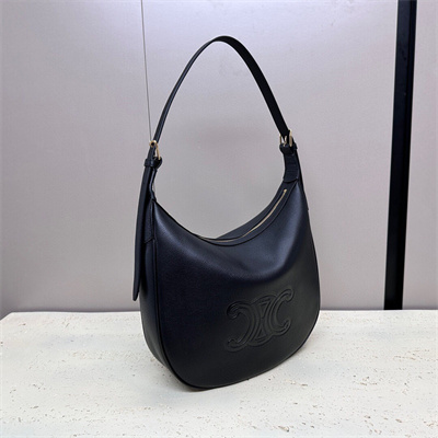 ce**e medium heloise  bag cuir triomphe in S*pple calfskin black
