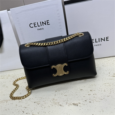 ce**e teen victoire bag in S*pple calfskin black/gold