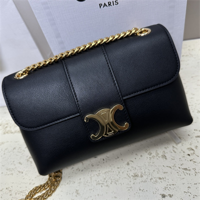 ce**e teen victoire bag in S*pple calfskin black/gold