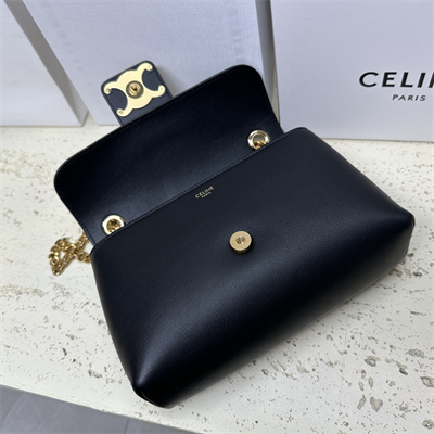 ce**e teen victoire bag in S*pple calfskin black/gold