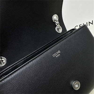 ce**e teen victoire bag in S*pple calfskin black/silver