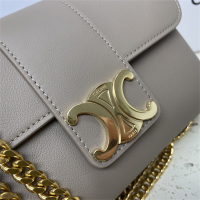 ce**e teen victoire bag in S*pple calfskin light brown