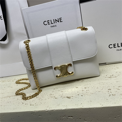 ce**e medium victoire bag in S*pple calfskin white
