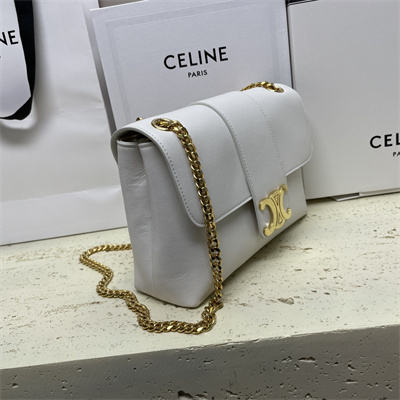 ce**e medium victoire bag in S*pple calfskin white